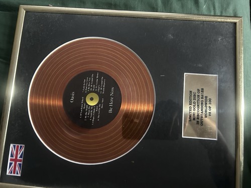 Oasis gold disk - oasis, memorabilia