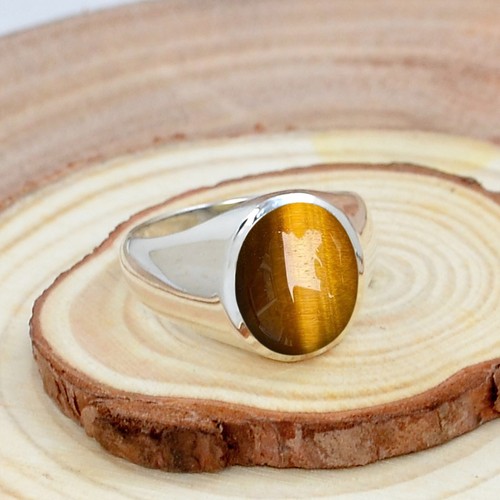 Anello uomo occhio tigre - uomo, di